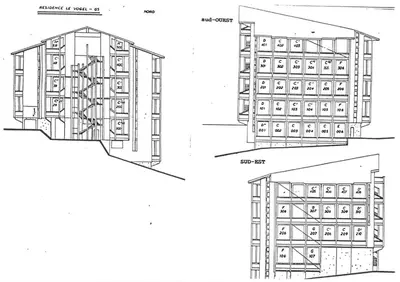 Plan de l'établissement Résidence Vogel - Appartement 2 pièces 5 personnes en duplex, proche des pistes dans le village de Charmettoger à Arc 1800 MAE-1753