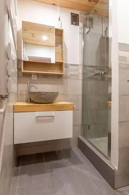 Salle de bains dans l'établissement Résidence Les Crêts 1 - Val-d'Isère
