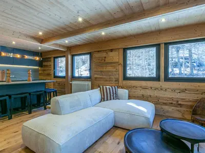 Coin salon dans l'établissement Appartement haut de gamme, 4 pers, wifi - FR-1-694-370