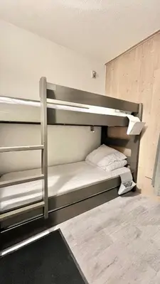 Un ou plusieurs lits dans un hébergement de l'établissement L'observatoire du MontBlanc - Ménage inclus - Lits faits à l'arrivée - Arc 2000 - Ski IN OUT - LaConciergerie du Varet