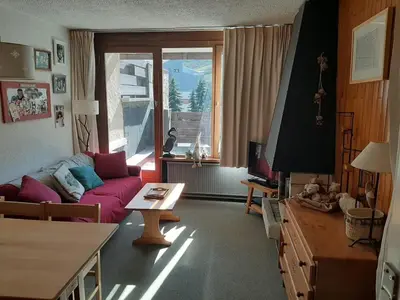Coin salon dans l'établissement Family mountain apartment