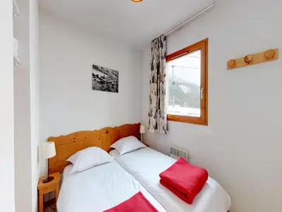 Un ou plusieurs lits dans un hébergement de l'établissement Apartment in Val Cenis near Ski area