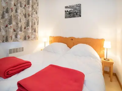 Un ou plusieurs lits dans un hébergement de l'établissement Apartment in Val Cenis with balcony