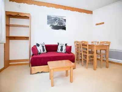 Coin salon dans l'établissement Apartment in Val Cenis near Ski area