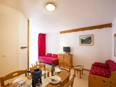 Coin salon dans l'établissement Holiday home for 6 people with balcony
