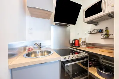 Cuisine ou kitchenette dans l'établissement Pierra Menta - Vue montagne station à pied