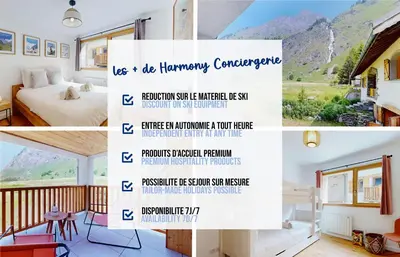 Vue générale sur la montagne ou vue sur la montagne depuis l'appartement