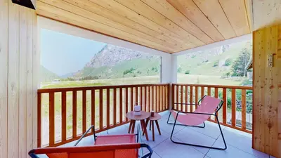 Balcon ou terrasse dans l'établissement Nouveau ! Au coeur des Montagnes