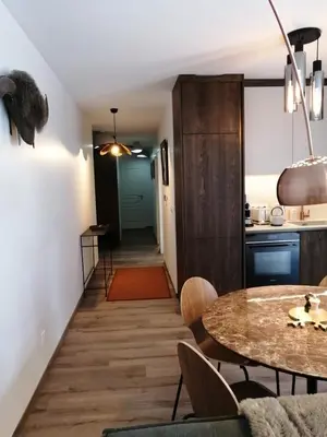 Cuisine ou kitchenette dans l'établissement Le SANTA