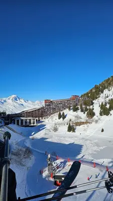 L'établissement Plein Sud, skis aux pieds, linge & ménage inclus---South-facing, SKI-IN-OUT, all included---Arc 2000, Le Varet en hiver