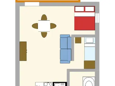 Plan de l'établissement Appartement cosy 4 pers avec balcon à Val Cenis - FR-1-508-307