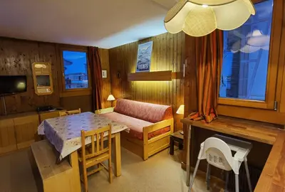 Un ou plusieurs lits dans un hébergement de l'établissement MyHome - Bol8 - T2 5pax skis aux pieds Val Claret