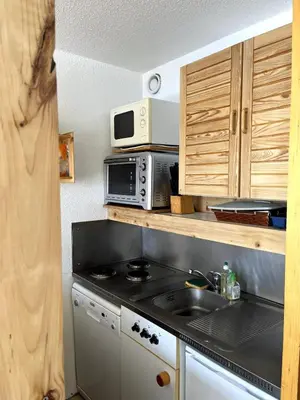 Cuisine ou kitchenette dans l'établissement Appartement Arcs 2000
