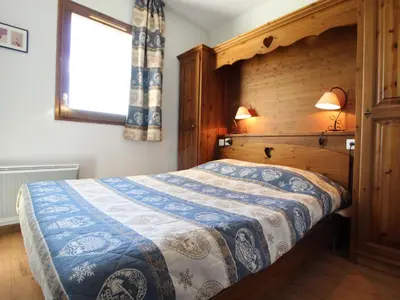 Un ou plusieurs lits dans un hébergement de l'établissement Appartement à Aussois pour 6 personnes avec balcon et accès internet - FR-1-508B-4