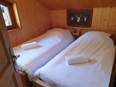 Un ou plusieurs lits dans un hébergement de l'établissement Petit chalet 4 pers Champagny-en-Vanoise