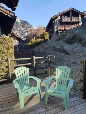 Vue générale sur la montagne ou vue sur la montagne depuis l'appartement