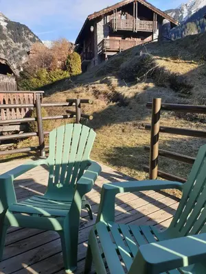 Vue générale sur la montagne ou vue sur la montagne depuis l'appartement