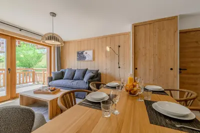 Coin salon dans l'établissement TERRESENS - L'Etoile de la Vanoise