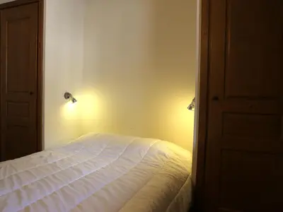 Un ou plusieurs lits dans un hébergement de l'établissement Appartement spacieux 6 personnes avec WIFI à Aussois - FR-1-508B-36