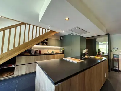 Cuisine ou kitchenette dans l'établissement SAINT FE 701C Charmant appartement 6per Sainte Foy Tarentaise