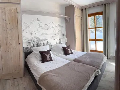Un ou plusieurs lits dans un hébergement de l'établissement Arc 1950 - Appartement cosy 4 pers, wifi, skis aux pieds - FR-1-686-47