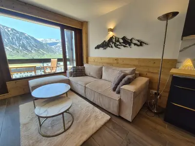 Vue générale sur la montagne ou vue sur la montagne depuis l'appartement