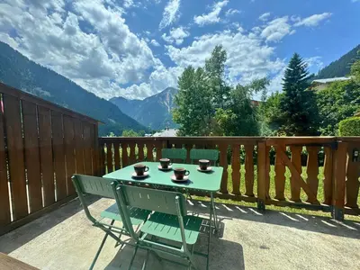 Vue générale sur la montagne ou vue sur la montagne depuis l'appartement