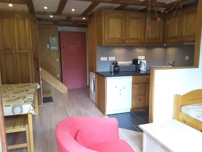 Cuisine ou kitchenette dans l'établissement Paradiski bordure de pistes vallandry