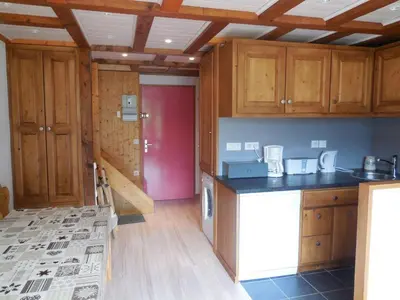 Cuisine ou kitchenette dans l'établissement Paradiski bordure de pistes vallandry