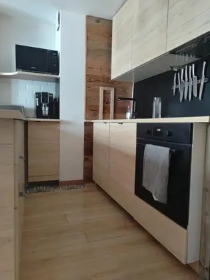 Cuisine ou kitchenette dans l'établissement Tignes Les Brévières