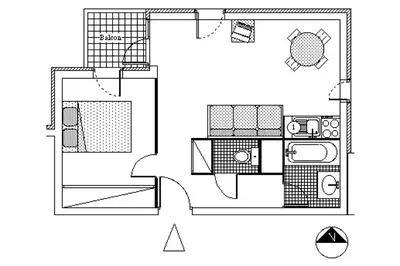 Plan de l'établissement Résidence Le Saint Genix - Appartement 2 pièces - 4 personnes MAE-0383