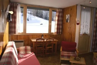 Coin salon dans l'établissement Résidence Aiglon - Studio coin montagne - 3 personnes MAE-0393