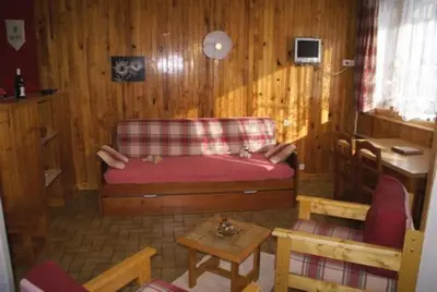 Coin salon dans l'établissement Résidence Aiglon - Studio coin montagne - 3 personnes MAE-0393