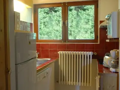 Cuisine ou kitchenette dans l'établissement Chalet l'Igloo