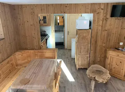 Cuisine ou kitchenette dans l'établissement Chalet l'Igloo