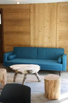 Coin salon dans l'établissement Chalet l'Igloo - 14 personnes