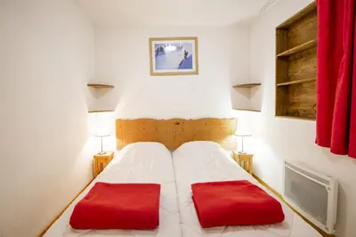 Un ou plusieurs lits dans un hébergement de l'établissement Balcons C 002 PARC NAT VANOISE studio 6 pers