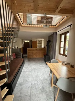 Coin salon dans l'établissement Tiny House - chez l'oncle