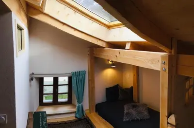 Coin salon dans l'établissement Tiny House - chez l'oncle