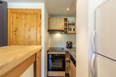 Cuisine ou kitchenette dans l'établissement Appartement en résidence Belle Plagne Savoie