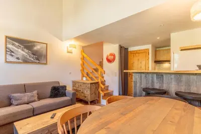 Coin salon dans l'établissement Appartement en résidence Belle Plagne Savoie