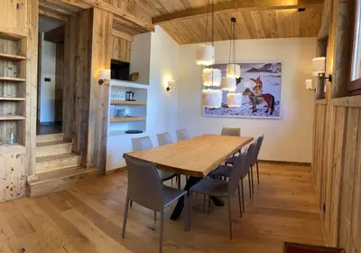 Cuisine ou kitchenette dans l'établissement Chalet Les Martin's 2