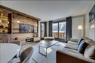 Coin salon dans l'établissement Appartement T3 - ski aux pieds - cœur de station