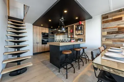 Cuisine ou kitchenette dans l'établissement ARC 1800 double duplex de haut standing