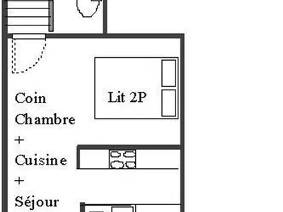 Plan de l'établissement Appartement au calme avec terrasse, près des pistes, animaux acceptés - FR-1-840-6