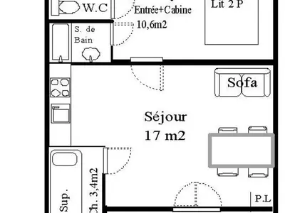 Plan de l'établissement Appartement avec terrasse ensoleillée, animaux admis, parking inclus - FR-1-840-4