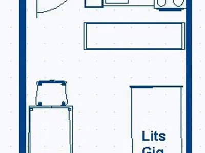 Plan de l'établissement Studio 21m² avec balcon à Aussois, proche remontées mécaniques - FR-1-840-15