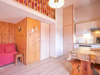 Cuisine ou kitchenette dans l'établissement Studio avec balcon et Wifi à Aussois - FR-1-840-18