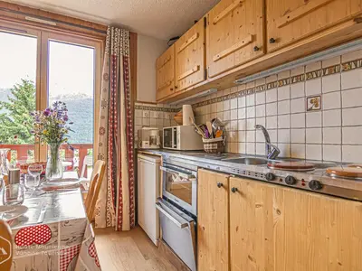 Plan de l'établissement Studio cabine pour 4 personnes au pied des pistes à Aussois - FR-1-840-19