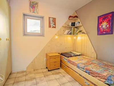 Un ou plusieurs lits dans un hébergement de l'établissement Appartement 2 pièces avec parking et animaux admis à Aussois - FR-1-840-39